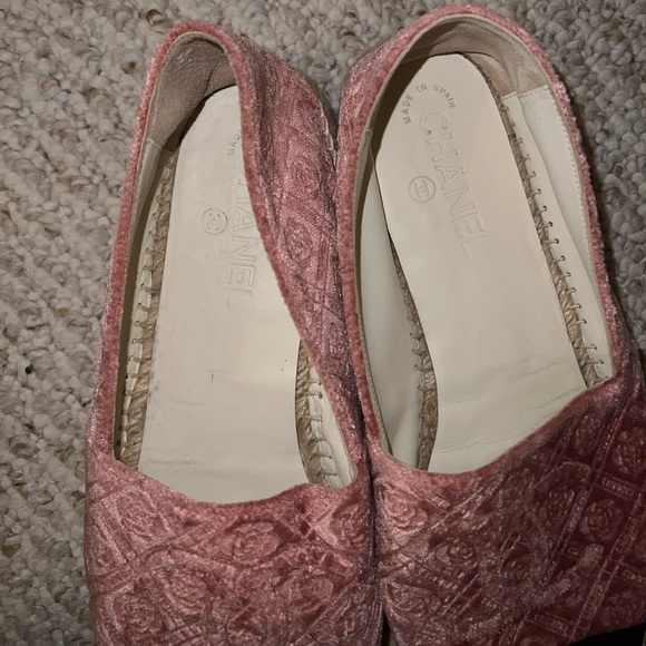 Chanel Pink Velvet Espadrilles - Picture 3 of 10